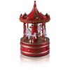 St Helens Home & Garden Wooden Carousel Music Box (Red