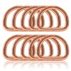 Ganzoo D Ring Made of Steel, Set of 10, Inner