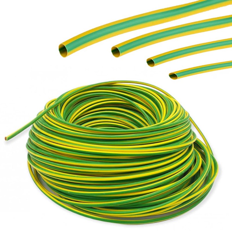 KafTon PVC Sleeving Electrical Wire Cable Earth Green and Yellow