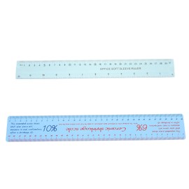 SEWACC Ceramic Sculpture Clay Rulers, 2pcs Plastic Clay Ruler for Models Shrinkage Scale Ruler Clay Scale Ruler for Blueprints