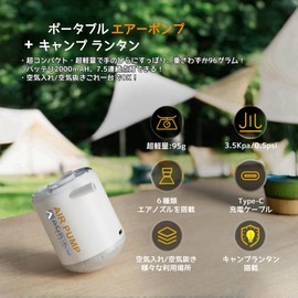 Portable Air Pump, Electric Air Pump, Air Release, Float, Pool, Inflatable Boat, Vinyl Boat, Camping, Sleeping in Car, Inflator, Mat, Lightest Pump, 3.9 oz (96 g), 4 Kpa, Strong 6.2 gal (200 L) / Min,