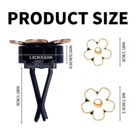 Daisy Flower Air Vent Clip Air Freshener Car Accessories Cute Car Decorations for Women Girls(Red,white,Black)