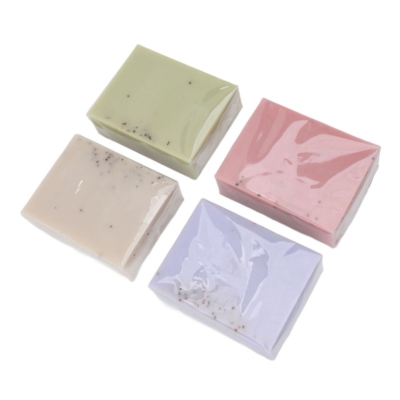 4pcs Exfoliating Soap Set Moisturizing Colorful Sea Salt Shea Butter