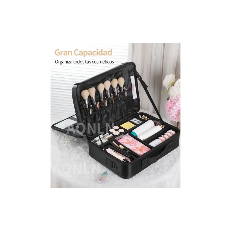 Estuche De Maquillaje De Viaje Profesional Con Divisores Xl