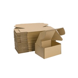 MEBRUDY 6x4x3 Inches Shipping Boxes Pack of 25, Small Corrugated Cardboard Box for Mailing Packing Literature Mailer