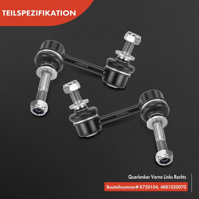 Frankberg 2x Coupling Rod Front Left Right Compatible with GS