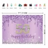 INRUI Purple Happy 50th Birthday Photography Background Girls Sweet Fifty