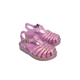 mini melissa Possession Shiny Gladiators for Babies, Glitter Lilac, 8
