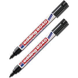 Laundry Marker E-8040 Round Tip Approx. 1.0 mm Black Pack of 2