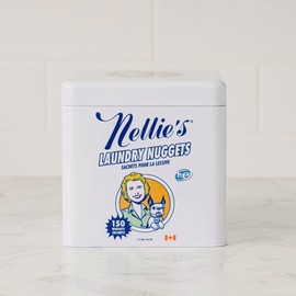 Nellie's Laundry Nuggets - 150 Loads - Fragrance-Free Biodegradable Laundry Pods - Botanical Cleaning - Long-Lasting Power - Green & Gentle Choice for Cleaner Clothes