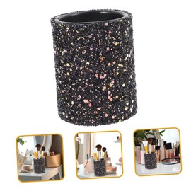 OATIPHO Portable Glitter Makeup Brush Case Small Storage Holder for Brushes Eyeliners Compact Decorative Organizer for Vanity Dresser for Women