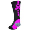 Pro Feet Men's Shooter 2.0 Team Socks, Black/Pink Ribbon, Medium