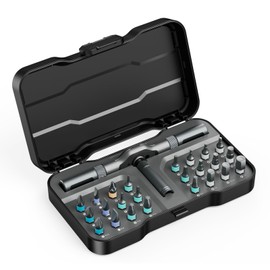 KeeKit 24 in 1 Ratchet Screwdriver Set, Magnetic Screwdriver Set with Detachable Ratchet Handle, S2 Alloy Steel Bits, Portable Repair Tool Kit for Electronics, Laptop, Furniture, DIY