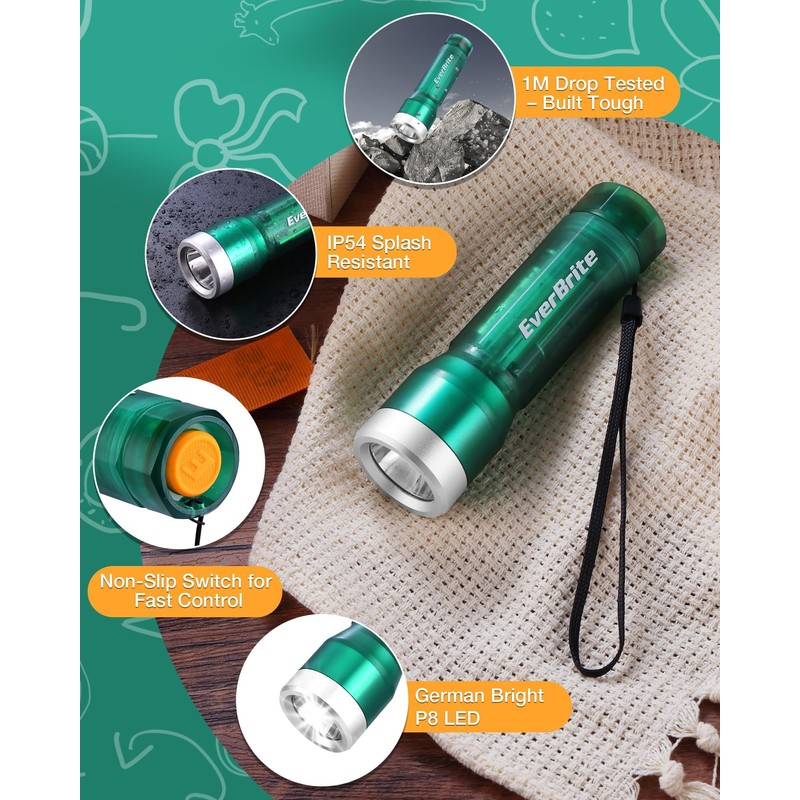 EverBrite Mini Flashlight, LED Flash Light with 3 Modes, 3