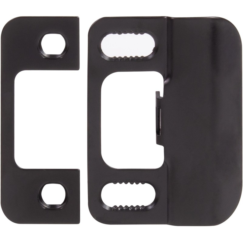 Stone Harbor Hardware Adjustable Strike Plate, Matte Black