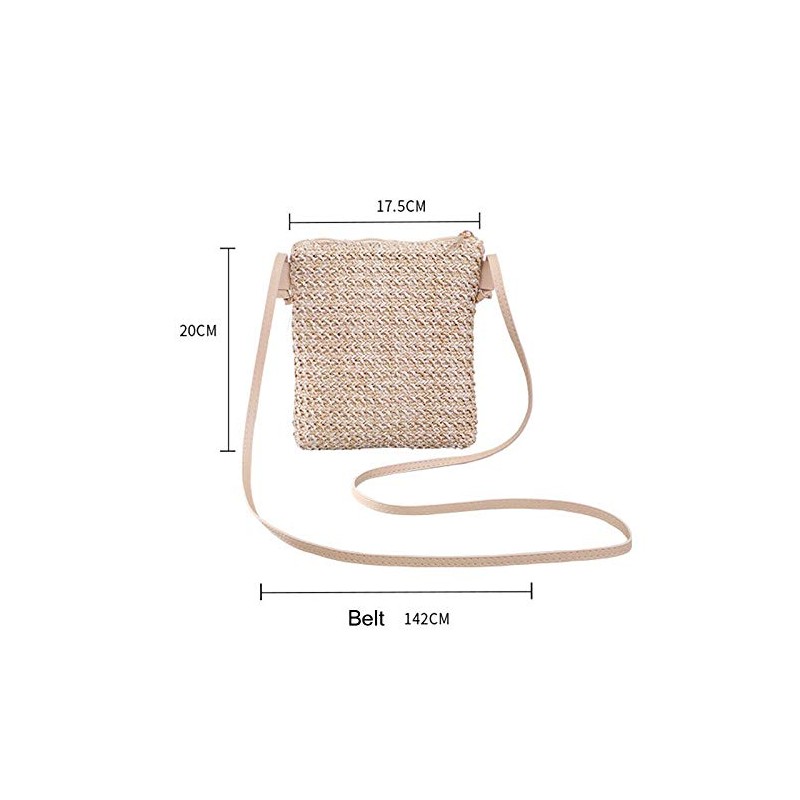 Straw Plait Small One Shoulder Slanted Bag Coin Purses Casual