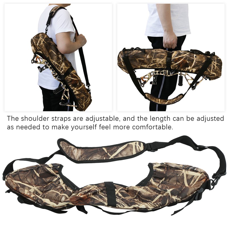 Archery Bow Bag Portable Adjustable Straps Arrows Holder Outdoor Carry