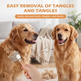Dematting Comb for Dogs, Dematting Tool for Dogs & Cats, 2 Grooming Combs