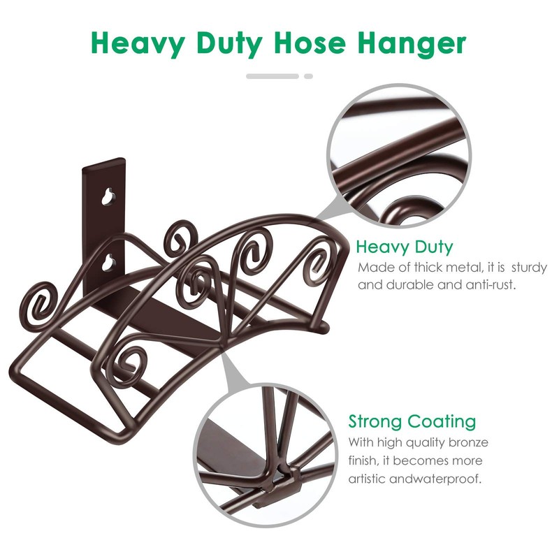 TomCare Garden Hose Holder Heavy Duty Water Hose Holder Solid