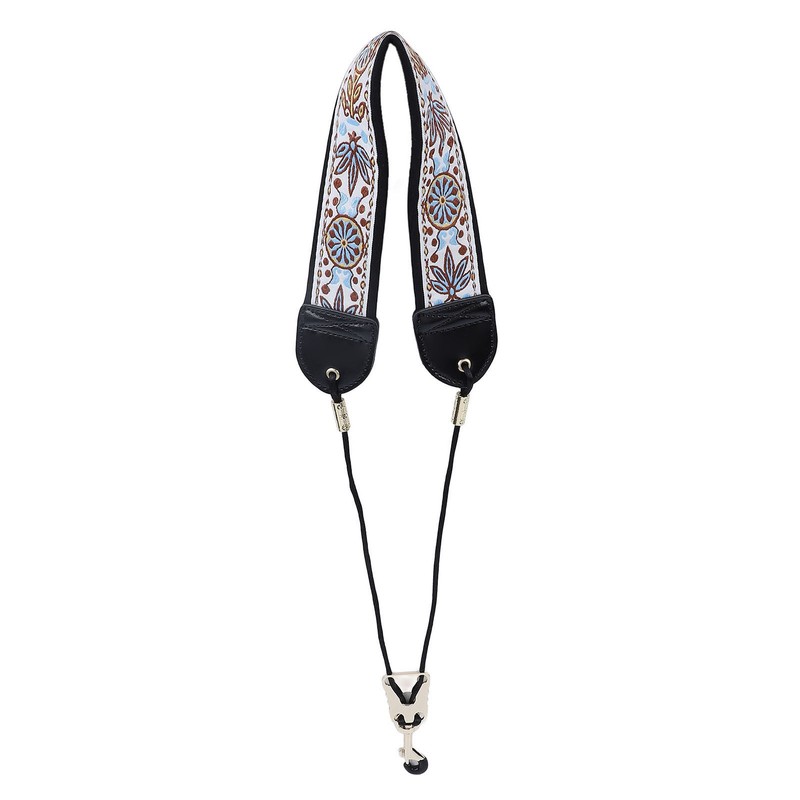 Embroidery Saxophone Neck Strap for Alto Tenor Sax Adjustable Instrument
