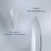Sun&Beam Nails Nail Tip, Medium, Long, Coffin Ballerina, Clear, Ultra