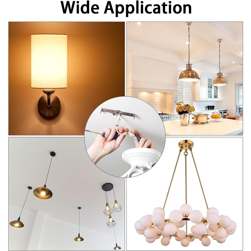 TOP-VIGOR 2Sets Light Fixture Ceiling Bracket, 150x18x16mm Ceiling Light Plate