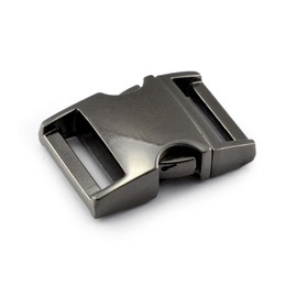 'Set of 3 3/4 Buckle/Clip Fastener Buckle/Strap Quick Release, High Quality Workmanship, Alloy Metal for Paracord Bracelets Cords etc. 39 mm x 27 mm, Colour: TITANIUM, Size L – Ganzoo