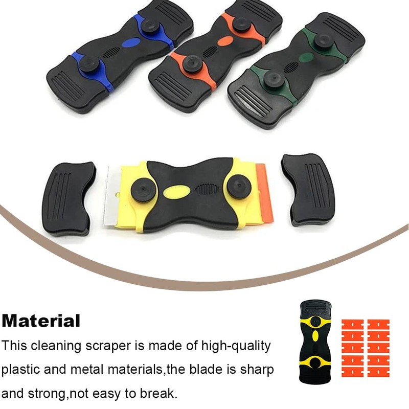 Glass Ceramic Hob Scraper Plastic Scraper Two Sided Sharp Blades