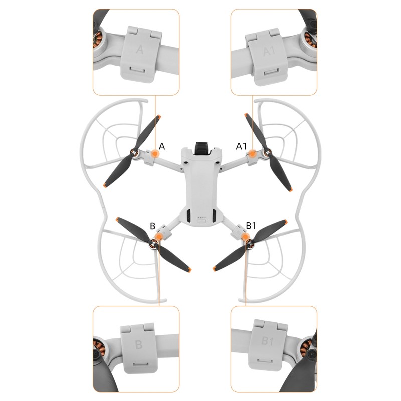 Propeller Guard Set Compatible for Mini 3 Pro Drone Anti