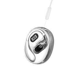 True Wireless OWS Headphones,Bluetooth open Ear earphones with Minc,Long Battery Life Wireless Earhook Headset,HiFi Stereo Sound Wireless Headphones for Sport smart headphones Audio Custom Waterproof Noise - Color: White