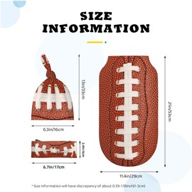 Football Swaddle Blankets Newborn Receiving Blanket Baby Swaddle Wrap with Headband Hat Set for Baby Girls Boys