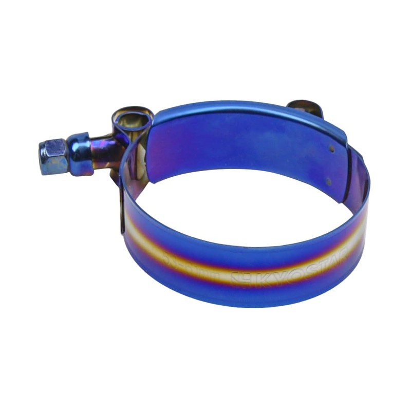 Kyostar 2" T-Bolt Hose Clamp Adjustable Stainless Steel Titanium Blue