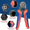 Dual Bootlace Ferrule Crimping Tool, 0.25-6mm² Hexagonal Crimping Tools, Preciva