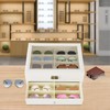 Cbhfmljd 24 Slots Glasses Box Display Storage Case Organizer PU