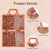 Buachois Rock Display Case 118 Grid Collection Box Wooden Stones