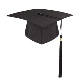 Clobeau Unisex Graduation Cap Master Cap University Academic Mortarboard Bachelor Caps, Black, Large