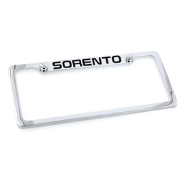 Kia Sorento License Plate Frame Chrome Plated Metal Bottom Notched 2-Hole