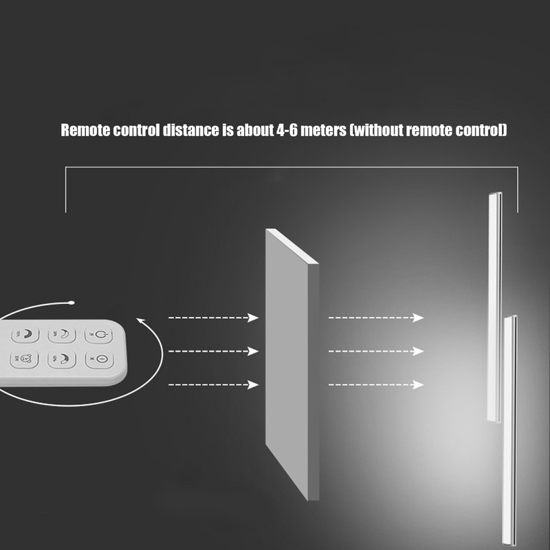LED Cabinet Light Wireless Remote Closet Wardrobe Bookcase Dimming Lamp