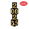 Beistle Foil 2025 Column Stand-Up NYE Decoration, New Years Eve