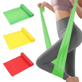 Bandas de Resistencia 3 Piezas, Bandas Elásticas de 150 cm para Ejercicio, Yoga y Entrenamiento en Casa Ligas Apilables Ligas Elásticas de Pilates