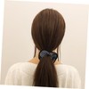Healeved 2pcs Retro Hair Ties with Bow Checkerboard Pattern Non