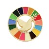 2pc United Nations Peace Dove Enamel Lapel Pin Brooch With
