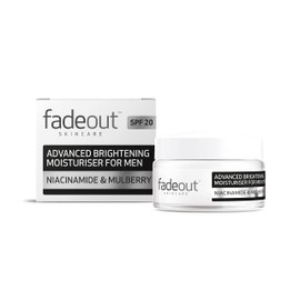 Fade Out Advanced Brightening Moisturiser for Men Exfoliating Daily Moisturiser with SPF20 with Niacinamide & Mulberry 50ml