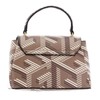 GUESS Montreal Mini Crossbody Flap Taupe Logo, taupe logo