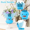Jyeennar 1PC Blue Angel Rubber Duck with Crown Wing, Mini