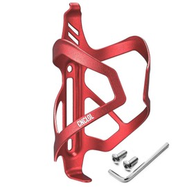 CNCLOL Bike Water Bottle Holder,Lightweight Aluminum Bicycle Bottle cage Shockproof Design,Cycling Drink Cup Holder for Road Mountain BMX Kids Gravel Bike Cycle.（black/red/blue/orange/purple）