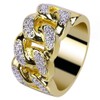 JINAO 18K Gold Plated ICED Out CZ Cuban Link Band