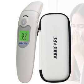 Digital infrared forehead and ear thermometer ABBICARE™ : Ultra-Accurate Measurement for Baby, Kids and Adults | 1-Second No-contact Precision with exlcusive Baby Mode & Rigid Case | Professional