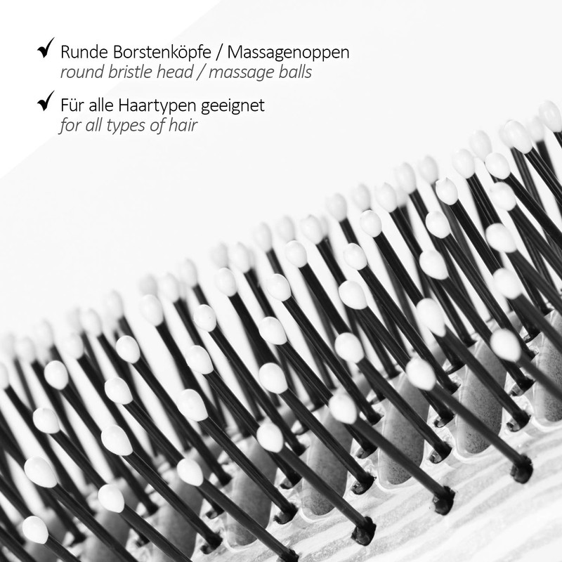 com-four® 2-Piece Hair Brush Set for Men and Women -