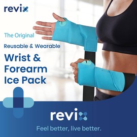 REVIX 24" Extra Long Wrist Ice Pack Wraps for Carpal Tunnel (2-Piece Set), Reusable Gel Hand Ice Packs for Wrist & Forearm Discomfort, Extended Coverage, Gel Pack with Hot & Cold Compressiom Therapy